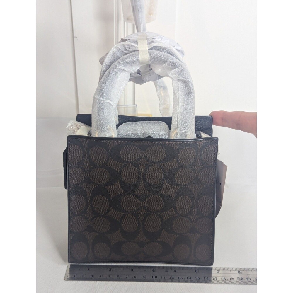 Coach Mini Pepper Crossbody - Brown/Black Signature, NWT - Picture 3 of 6
